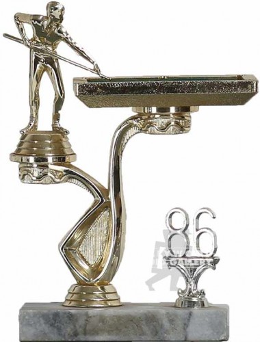 8" POOL TROPHY/ POOL TABLE
