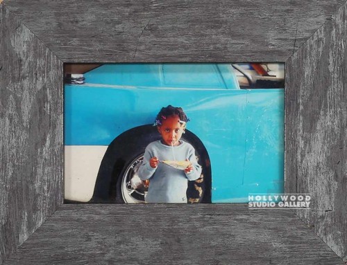 7x9 TableTop Lil Girl Blue Car