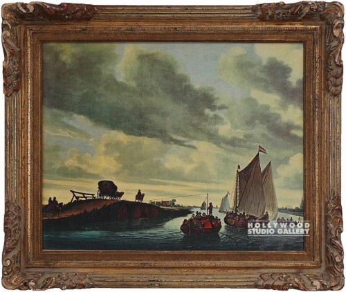 21X26 EURO BOAT SCAPE/GOLD FRAME
