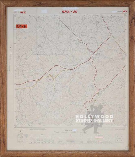 23X20 FRAMED MAP/BRWN FRM