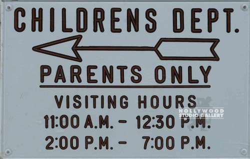 9X15 CHILDRENS DEPT. MEDICAL SIGN