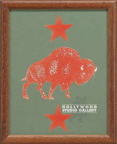 16X13BRWN WD FM/RED BUFFALO/2 STARS