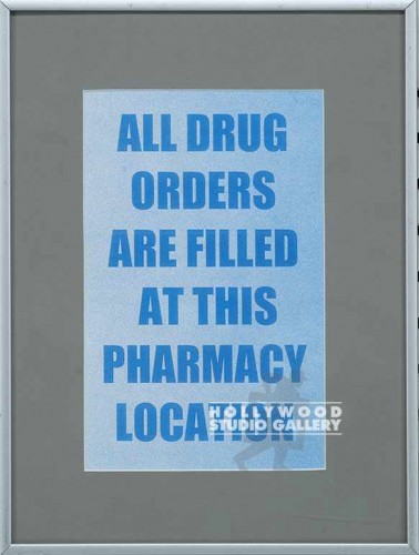12X9 MTL SLVR FRM/ALL DRUG ORDERS