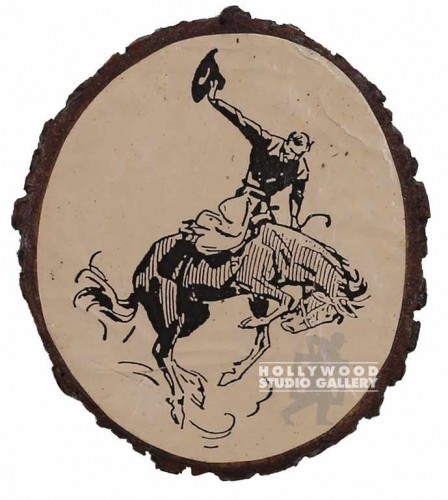 6x6" WOOD SLICE RODEO RIDER