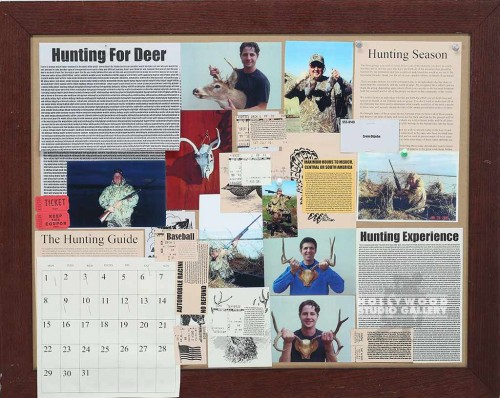 30X24HUNTING INFO BOARD/BRWN WD FRM