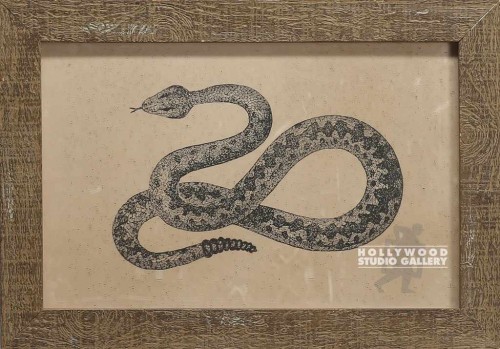 14X20 BRWN WD FRM/ RATTLESNAKE
