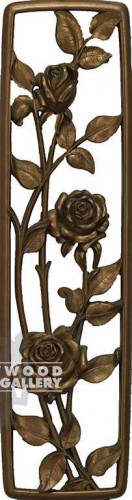 23X6 VINT.GOLD PLASTIC FLORAL PLAQ.