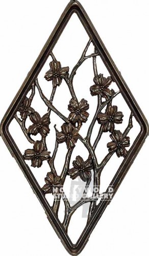 17X10 GOLD PLASTIC FLORAL-DIAMOND