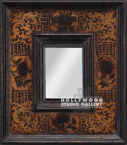 19X17 MIRROR/WIDE BLK OLDE WORLD
