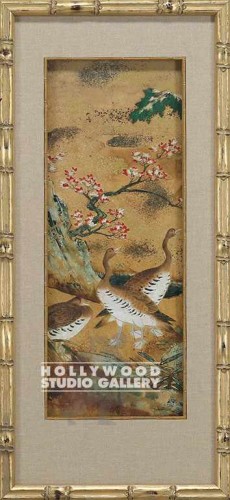 29X13 BIRDS FLOWERS AUTUMN/KANO JPN