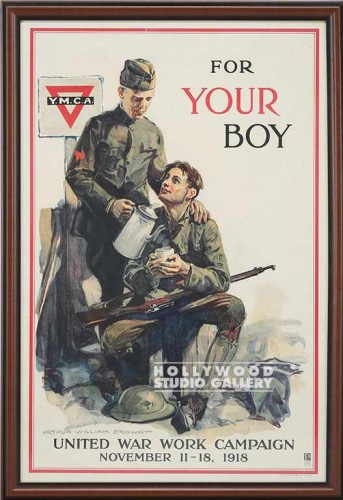 32X22 WW I YMCA FOR YOUR BOY/WOOD