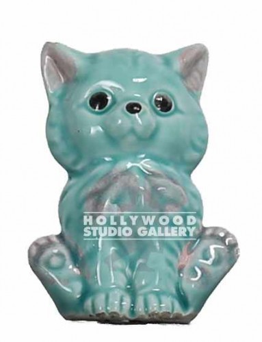 3x2" CERAMIC AQUA-KITTIE-SALT-N-PEPPER