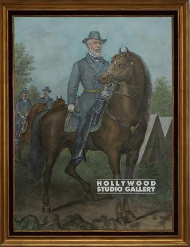 40X31 ROBT.E.LEE ON HORSE-LITHO/GLD