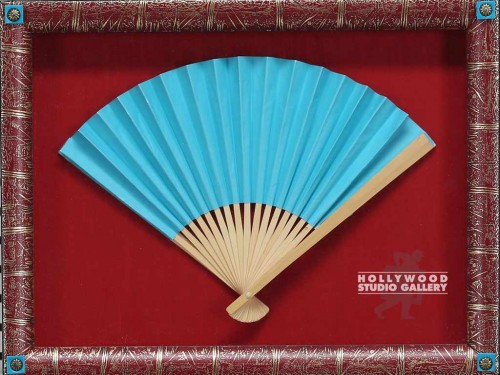 13X17 SKY BLUE FAN/RED SHADOW BOX