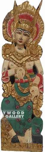 26x7 Thai Wooden Carving Female