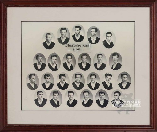 15x18 B W 1958 FRAT CLUB BRWN FRM
