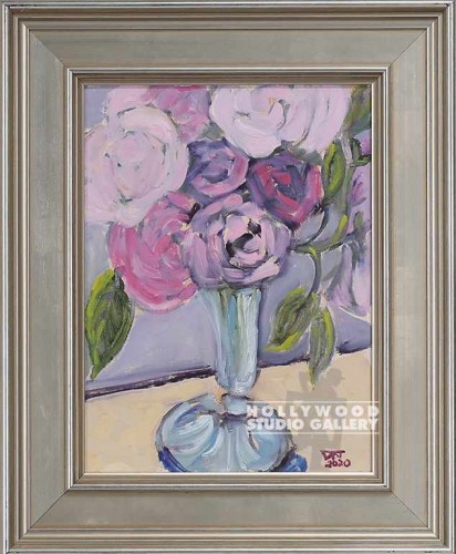 17x14 Mansour Floral Silver Frame