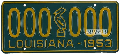6X12 VINTG. LICENSE PLATE LOUISIANA
