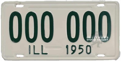 6X12 VINTAGE LICENSE PLATE ILLINOIS