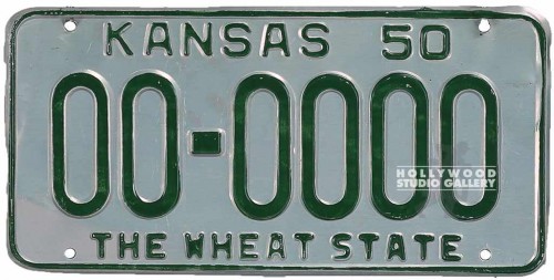 6X12 VINTAGE LICENSE PLATE KANSAS