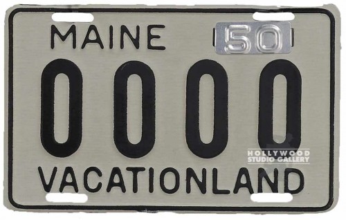 7X10 VINTAGE LICENSE PLATE MAINE