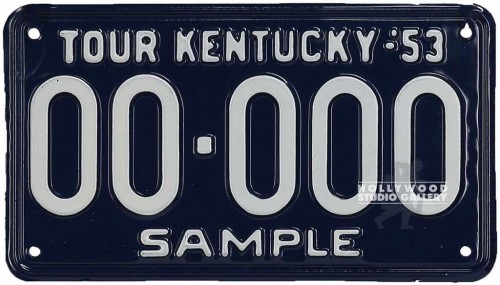 6X11 VINTG. LICENSE PLATE KENTUCKY
