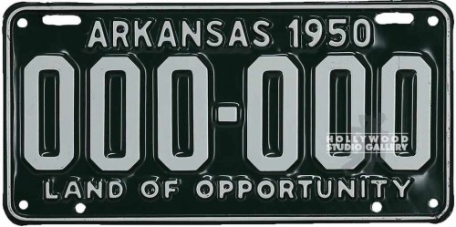 6X12 VINTG. LICENSE PLATE ARKANSAS
