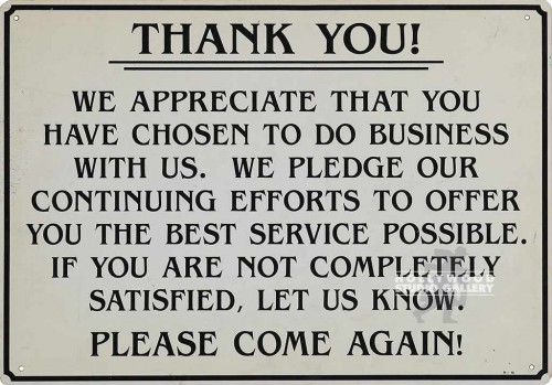 14x20 Thank You! Business Sign
