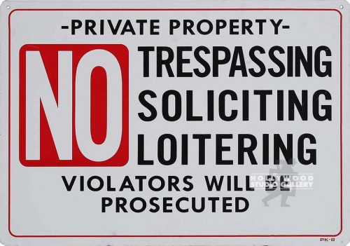 14x20 Private Property NO Sign
