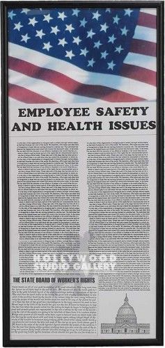 36X17BLK FRM FLAG EMPLOYEE SAFETY