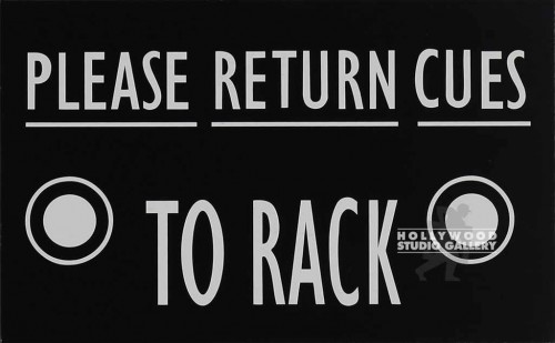 7X11 B W PLEASE RETURN CUES SIGN