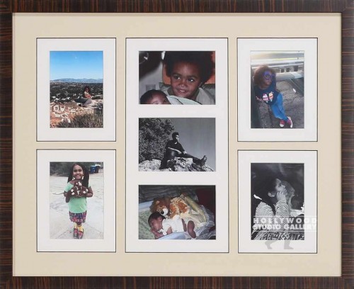 18x22 Trought Kids Collage Brown Frame