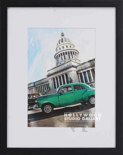 16x13 Gonz Capitolio Cuba Car Black Frm