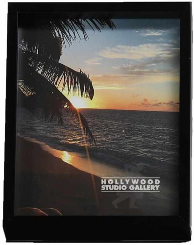 7x5 Tabletop Sunset Beach Black Frame
