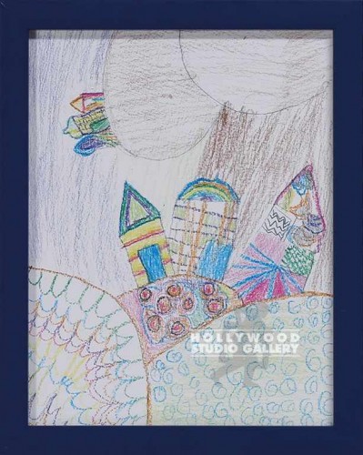 12x10 Eliana Kid Drawing Blue Frm