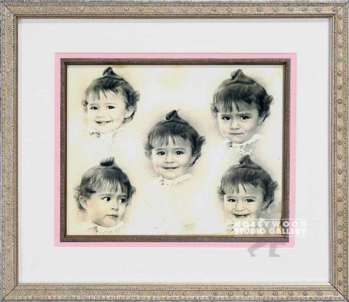 14x16 Vintage Girl(5)Port. Slvr Orn