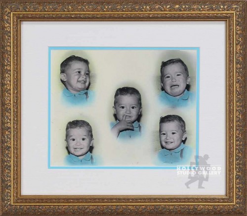 17X15 GOLD FRAME FAUSTO BABY PIC.