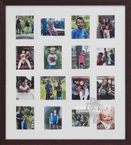 19X17 BRN FRAME KIDS COLLAGE