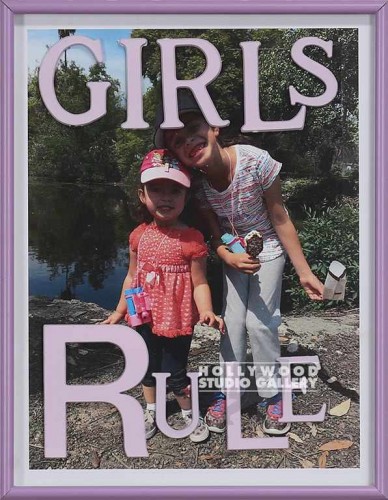 9X11 GIRLS RULE PURPLE FAME