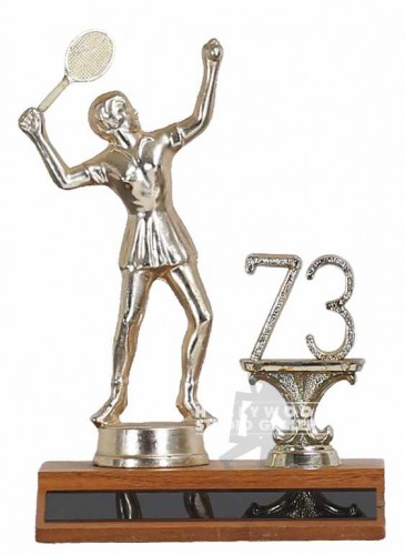 6` WOOD TENNIS TROPHY