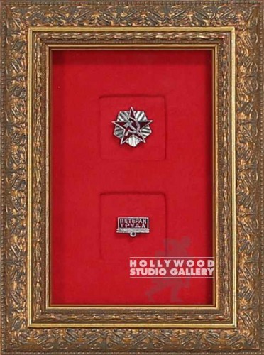 10x7 SOVIET PINS RED GOLD FRM