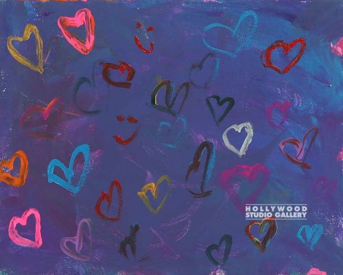 8x10 Hearts Unfrmd Canvas