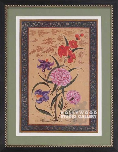 17x13 Hindu Floral Beaded Frme