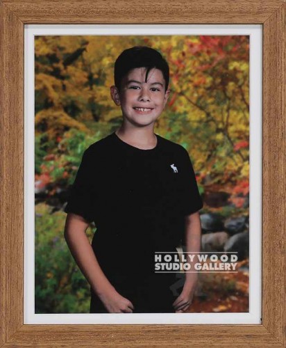 9x11 Boy Photo/Fall/Brown Frame