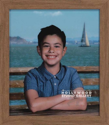 9x11 Boy Photo/Water/Brown Frame
