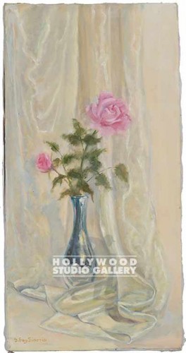 24x12 FAY PINK ROSES STILLLIFE CNVS