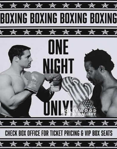 21X17`BOXING BLK WHT POSTER.