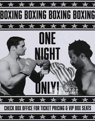 21X17`BOXING BLK WHT POSTER.