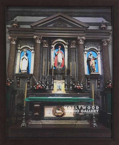 11x9RELIGIOUS ALTAR CHURCH BRWN FRM