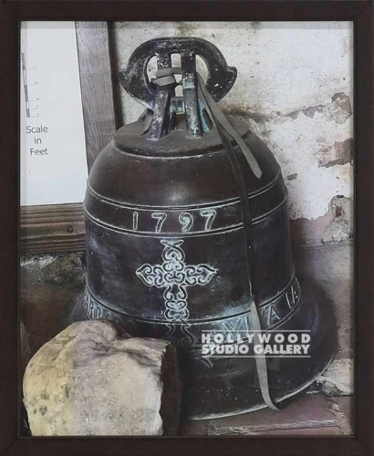 11x9 MISSION CHURCH BELL BROWN FRM